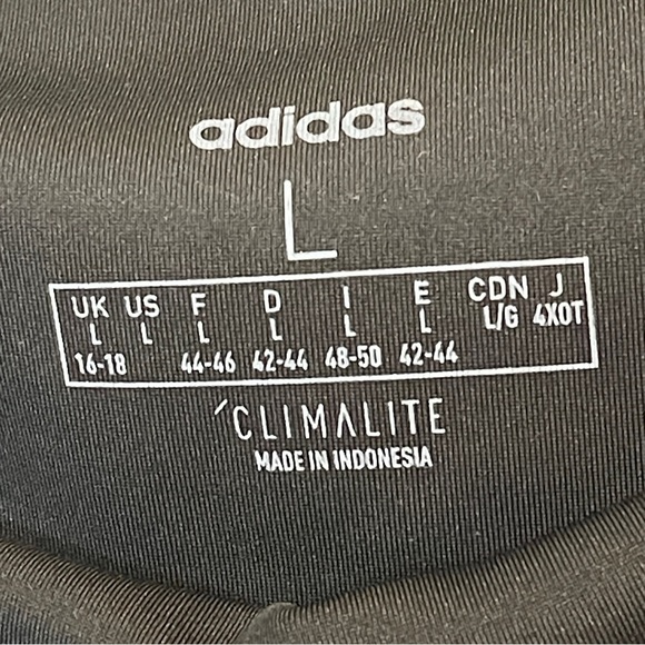 Adidas Climalite luxe Black Womens leggings Size L - Picture 3 of 6